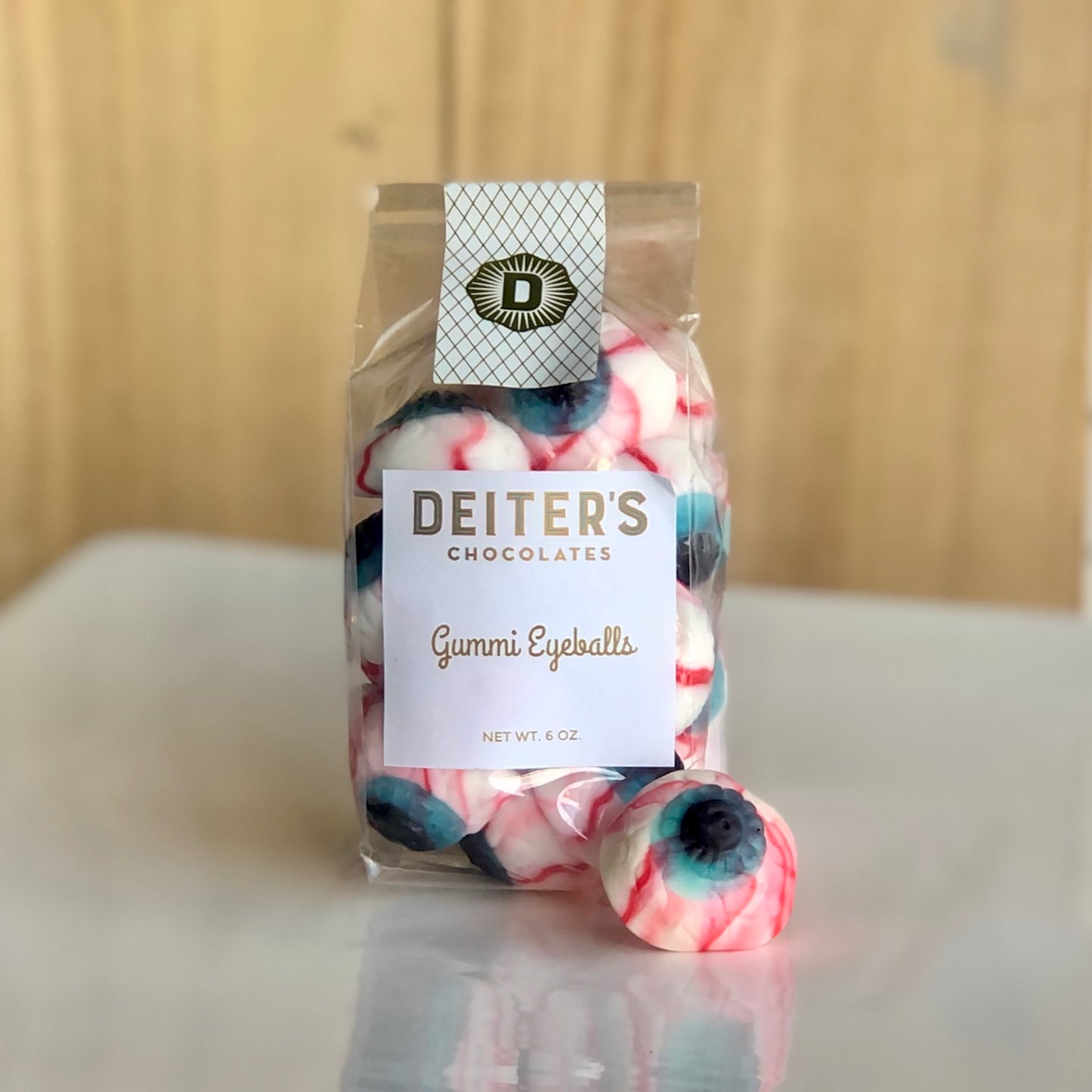 6-oz. bag of colorful gummi eyeballs
