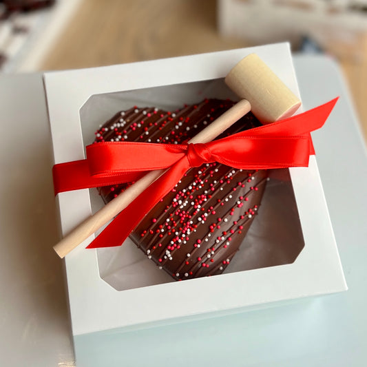Chocolate Nonpareil Smash Heart